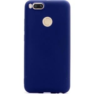 Xiaomi Mi A1 Premier Silikon Kılıf Nano Glass Koruyucu Lacivert