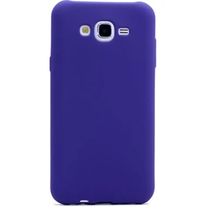 Samsung Galaxy J7 Core Premier Silikon Kılıf Nano Glass Koruyucu Mor