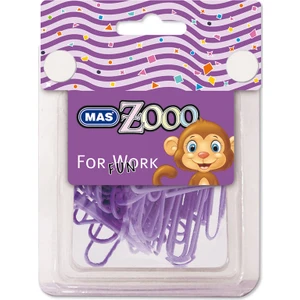 Mas Colors Seffaf Dörtgen Kutuda Plastik Kapli Ataş No:3 Mor 610