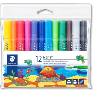 Noris Clup Üçgen Jumbo Keçeli Kalem 12 Renk 328-B Wp12