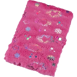 Red Apple  Pelüş Kapak Çıtçıtlı Hatıra Günlük Defter Çizgili D357