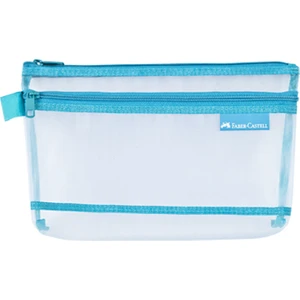 Mesh Dosya Küçük Çift Cep Mavi-Beyaz