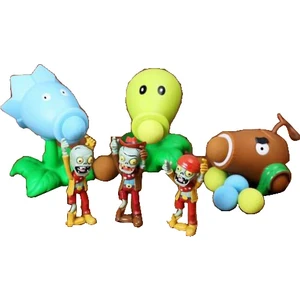 Plants And Zombies Zombi Ve Bitkiler Ve Figür Ve Toplar 3'lü Set