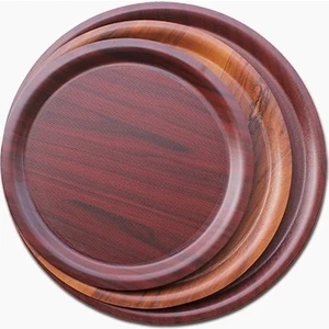 Kaymaz Melamin Tepsi Servis Çay Kahve Oval Yuvarlak 43 Cm 12 Ad