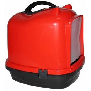 Petstyle Comfort Kapalı Kedi Tuvalet Kabı Kırmızı