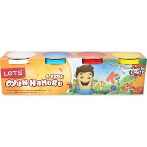 Lets Oyun Hamuru 4 Renk Normal Renkler L8340