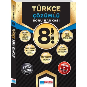 Evrensel İletişim Yayınları 8.Sınıf  Türkçe Çözümlü Soru Bankası