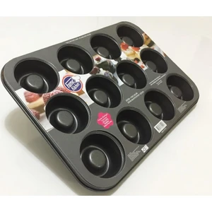 Pinkev 12'li Teflon Kaplama Borulu Muffin Kek Kalıbı