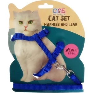 Ans Kedi Göğüs Bel Tasması Mavi