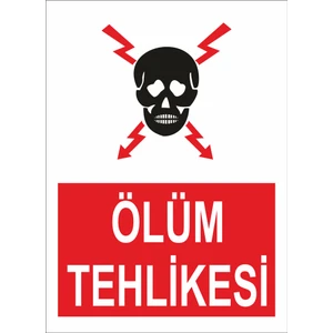 Sticker Master Ölüm Tehlikesi Levhası Sticker Etiket Oto Motor Pc Etiket