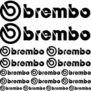 Sticker Master Brembo Sponsor Set Sticker Oto Motor Pc Etiket