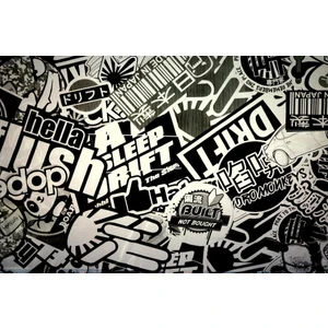 Sticker Master Hellaflush Sticker Black Oto Motor Pc Etiket