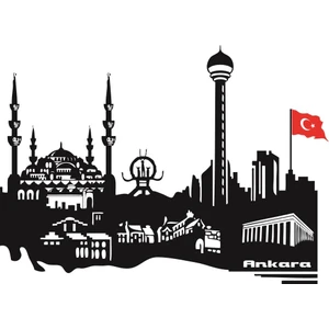 Sticker Master Ankara Siluet Duvar Sticker 2 Oto Motor Pc Etiket