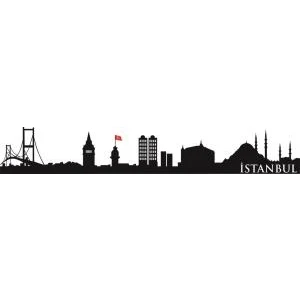 Sticker Master İstanbul Siluet Duvar Sticker 9 Oto Motor Pc Etiket