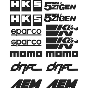 Sticker Master Performans Yazıları Sponsor Yazı Seti Sticker Oto Motor Pc Etiket