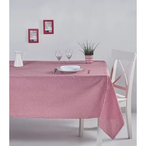 Denizli Concept Pöti Kareli Masa Örtüsü 170X170 Kırmızı