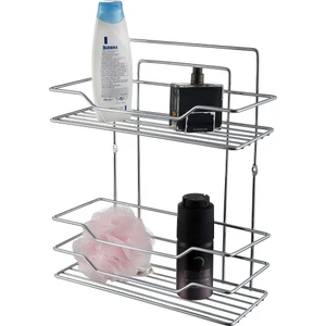 2 Raflı Krom Şampuanlık