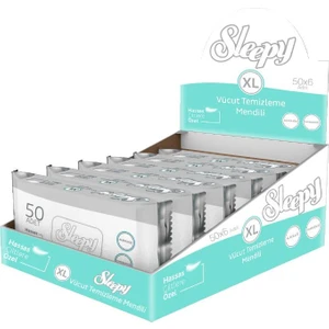 Sensitive Vücut Temizleme Mendili 50 Adet