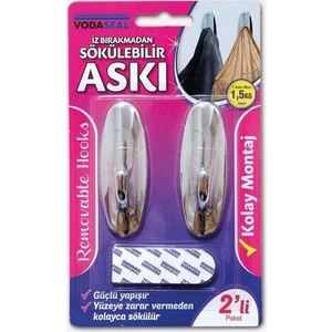 İz Bırakmadan Sökülebilir Askı Krom 2 Li Eko Paket Max 1,5 Kg