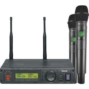 R 1200 El 2 Kanal Çift El UHF Telsiz Mikrofon