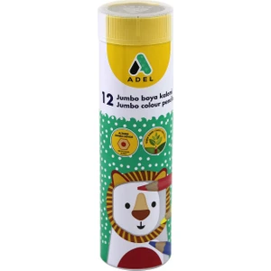 Kuru Boya Kalemi Jumbo 12 Renk Metal Tüp Tam Boy