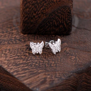 Sümer Telkari Kelebek Gümüş Küpe 2313