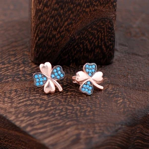 Sümer Telkari Yoncalı Rose Gümüş Küpe 2345