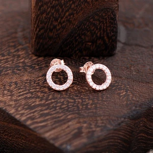 Sümer Telkari Halka Rose Gümüş Küpe 2356