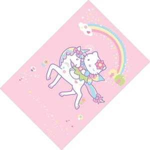 Cici Tasarım Hello Kitty Atlı Pembe Çocuk Odası Tasarımsı-80x150