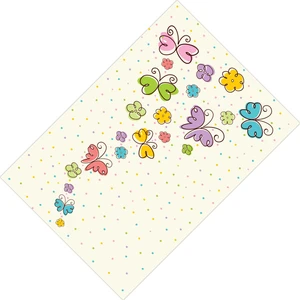 Cici Tasarım Renkli Kelebekli Kız Çocuk Tasarımsı-80x150