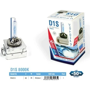 D1S 8000K Xenon Ampül %50 Fazla Işık Ph4513