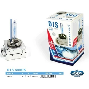 D1S 6000K Xenon Ampül %50 Fazla Işık