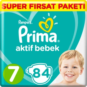Bebek Bezi Aktif Bebek 7 Beden XX Large Aylık Fırsat Paketi Paketi 84 Adet