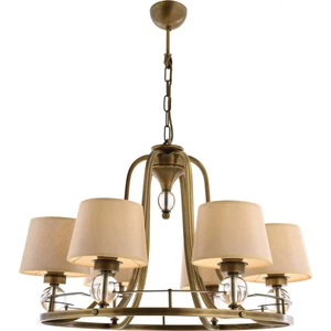 AVONNI AV-1597-6ES Eskitme Kaplama Modern Avize E27 Metal Cam Kumaş 65cm