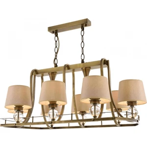 AVONNI AV-1597-8ES-YM Eskitme Kaplama Modern Avize E27 Metal Cam Kumaş 92x55cm