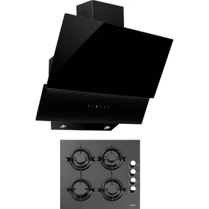18-23 İkili Siyah Cam Ankastre Set (KO-735 + KO-40 THDSF)