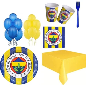 24 Kişilik Fenerbahçe Doğum Günü Parti Ürünleri Fb Temalı Konsept