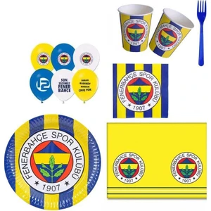 Fenerbahçe 24 Kişilik 12 Parça Doğum Günü Seti Malzemeleri Süsle