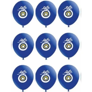 32 Adet Koyu Mavi Nazar Boncuklu Balon Sünnet Helyumla Uçan