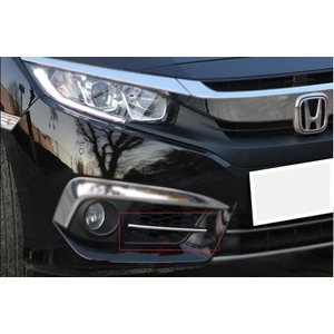 Honda Civic 10 Sis Farı Çıtası 2 Parça Paslanmaz Çelik 2016-2019