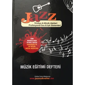 Kalın Yapraklı Ciltli Solfej Müzik Defteri Sol Anahtarsız Büyük Boy