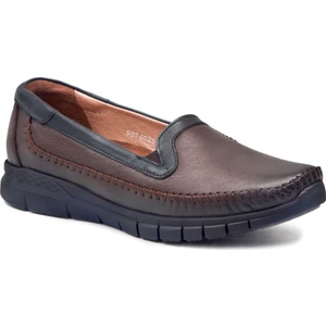 29423 Kadın Kahve Deri Comfort Ayakkabı