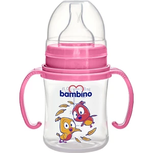 Geniş Ağızlı Kulplu PP Biberon 150 ml Kuş
