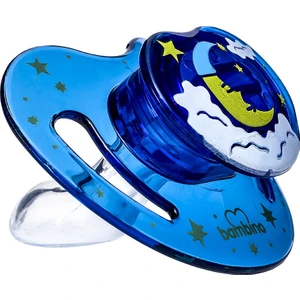 Silikon Desenli Damaklı Emzik No:2 Mavi