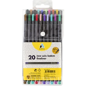Fineliner Karışık Renkler 20'Li  İnce Uçlu Kalem