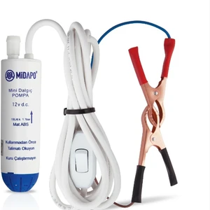 MİDAPO 12 Volt Mini Küçük Dalgıç Pompası (Mazot,Su yada Süt Pompası)