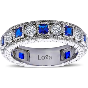Lova Pırlantalı Prenses Safir Tamtur Yüzük 1040083