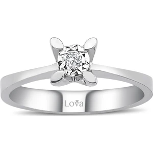 Lova 0,30 Karat Efektli Pırlanta Tektaş Yüzük 1070089