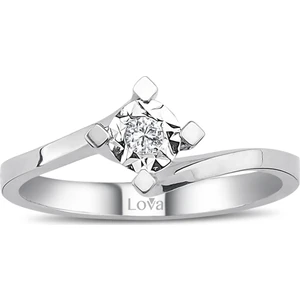 Lova 0,50 Karat Efektli Pırlanta Tektaş Yüzük 1070094