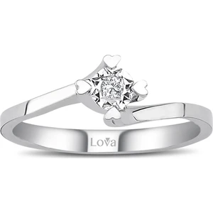 Lova 0,30 Karat Efektli Pırlanta Tektaş Yüzük 1070097